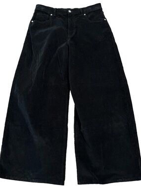 Madewell Extra Wide-Leg Corduroy Pants - Black